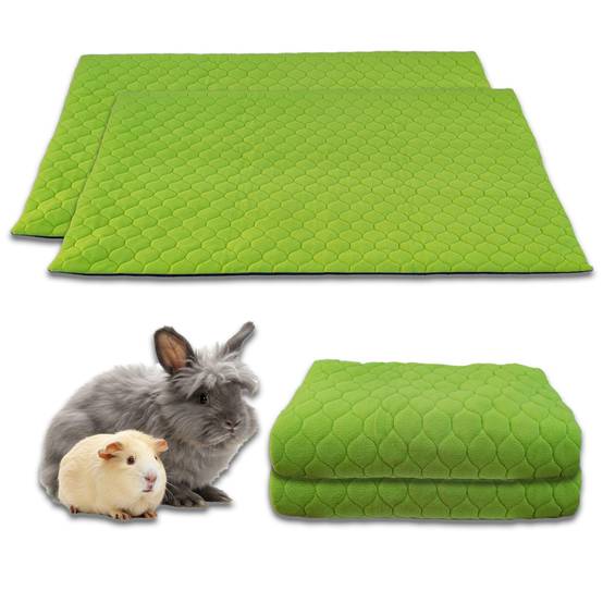 Lot de 2 - Tapis qui remplace la Litière pour Cochon d'Inde et Lapin - Absorbant, Imperméable, Passe en Machine 70 x 35 cm - Neo Solvo - Image 1