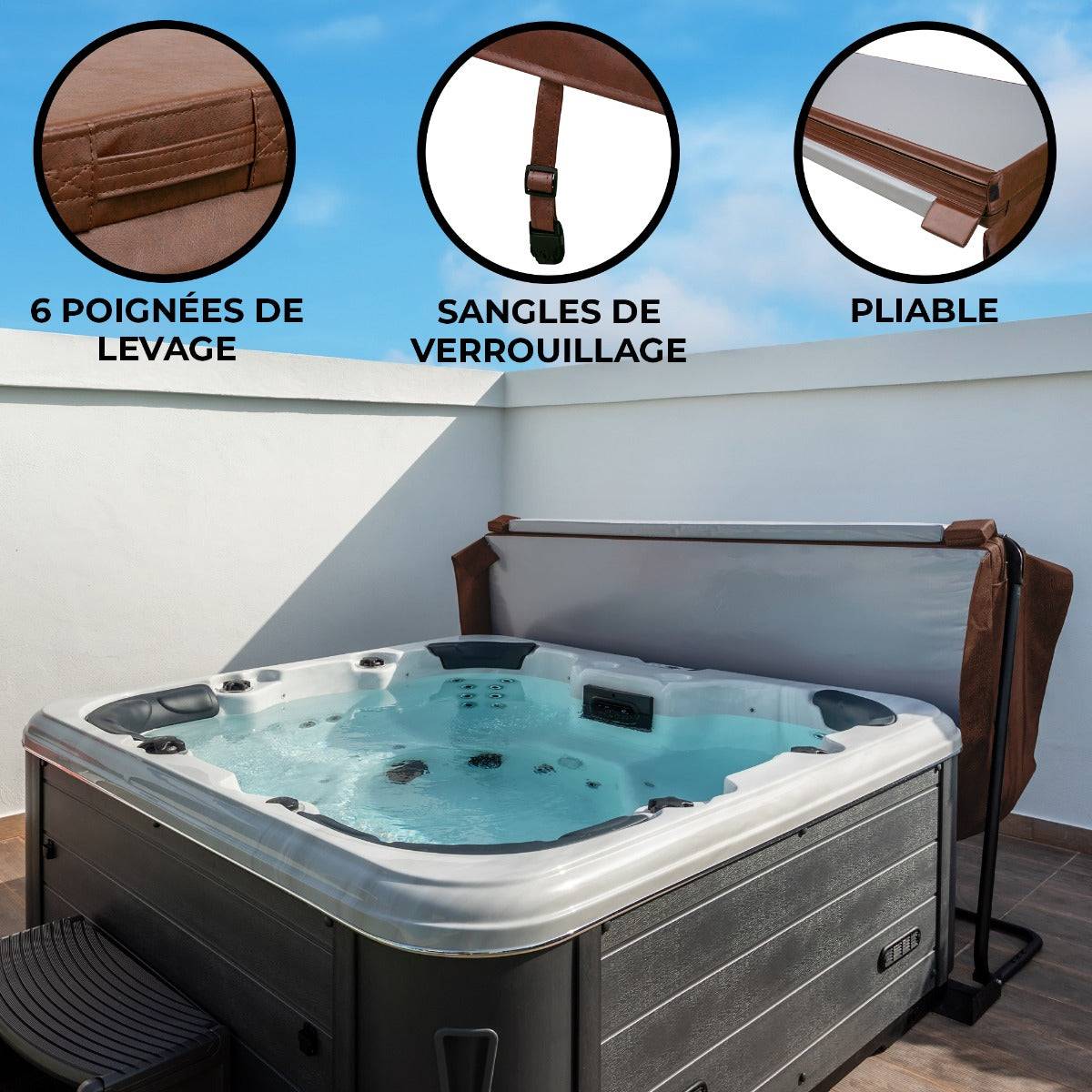 Monster Racking - Couverture de Jacuzzi 2.2m - Marron - Image 2