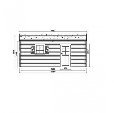 GARAGE Traditionnel en bois 17,07 m²  avec dble porte, Toiture Toit standard (roofing) - Imagen 4