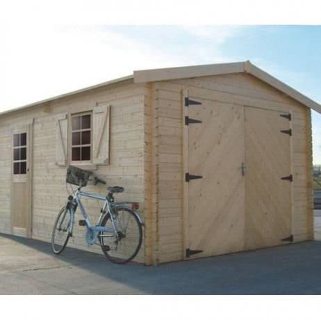 GARAGE Traditionnel en bois 17,07 m²  avec dble porte, Toiture Toit standard (roofing) - Imagen 1