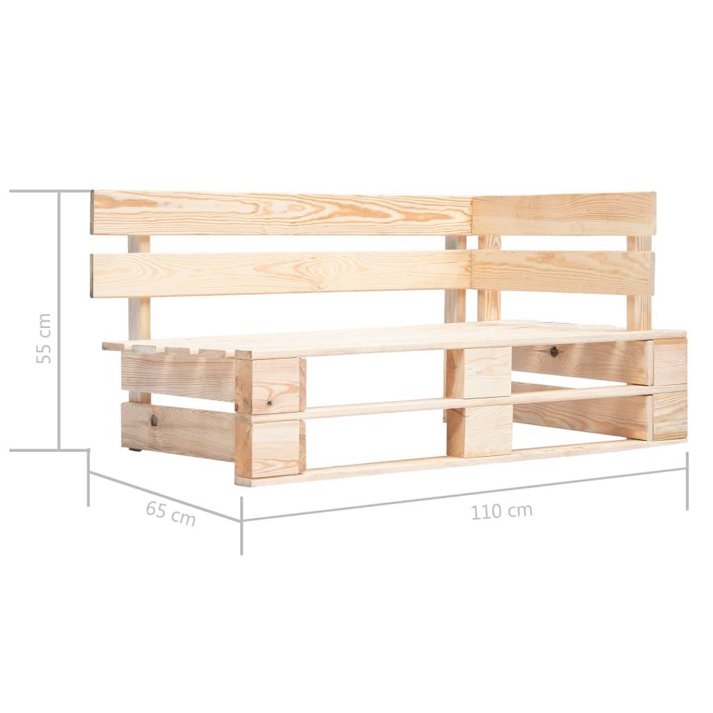 Helloshop26 - Salon de jardin meuble d'extérieur ensemble de mobilier palette 6 pièces avec coussins bois de pin imprégné - Imagen 7