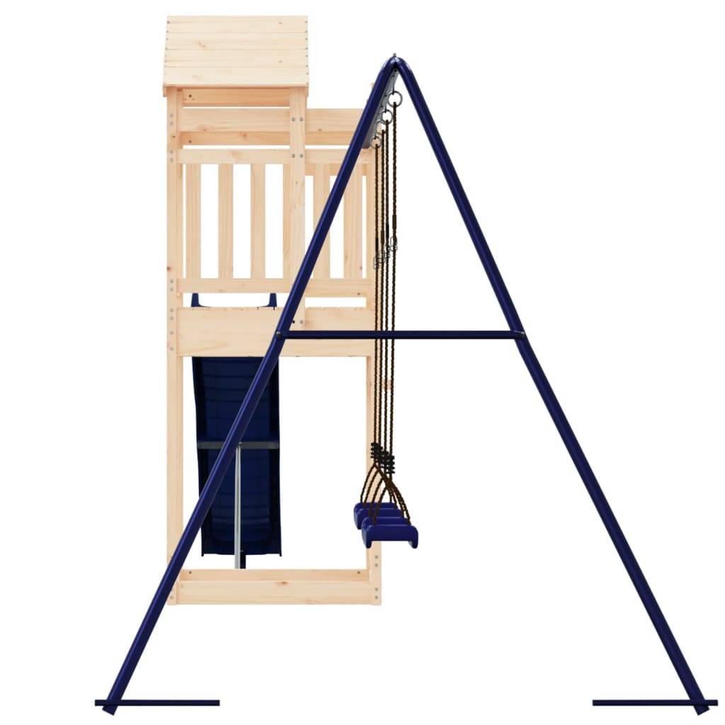 Helloshop26 - Aire de jeux d'extérieur balançoires toboggan portiques robuste jeux jardin 492 x 185 x 238 cm bois de pin massif - Imagen 4
