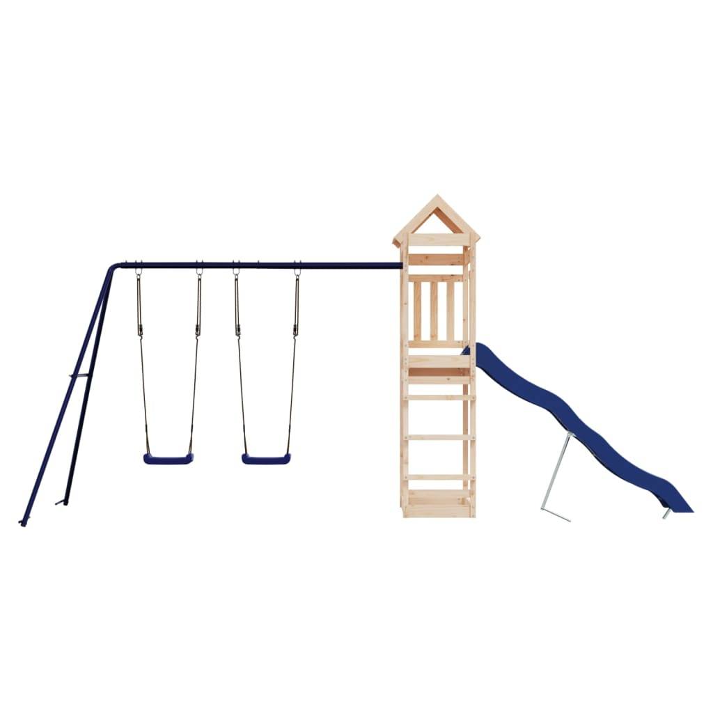 Helloshop26 - Aire de jeux d'extérieur balançoires toboggan portiques robuste jeux jardin 492 x 185 x 238 cm bois de pin massif - Imagen 2