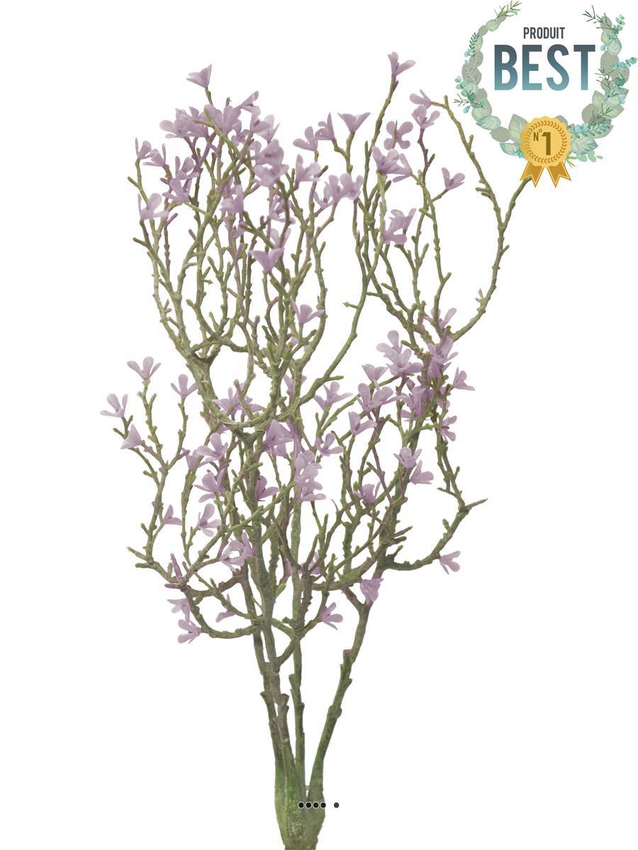 Artificielles - Jasmin artificiel en branche, 4 ramures, H 44 cm Mauve violet - BEST - couleur: Mauve violet - Imagen 1