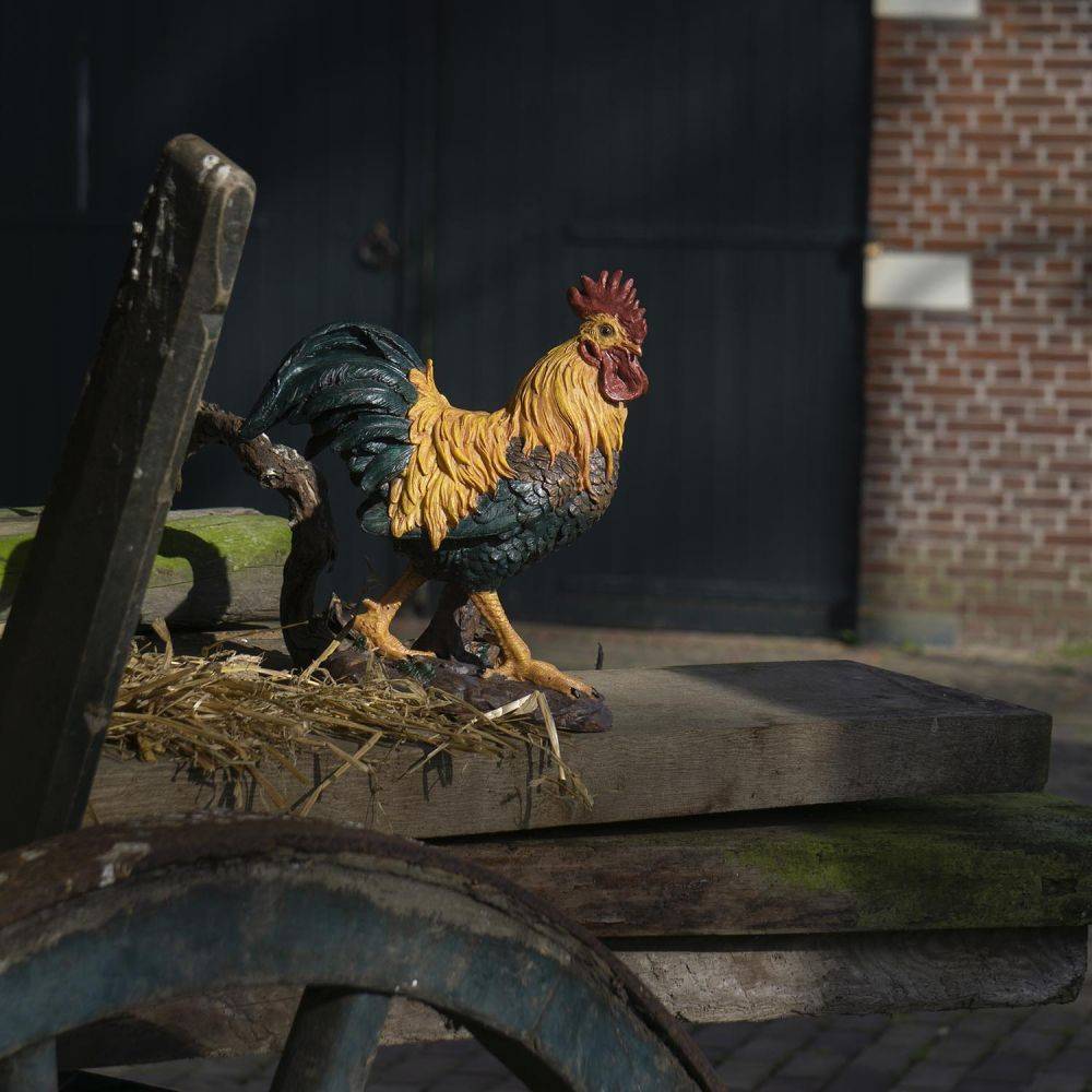 Farmwood Animals - Coq en résine 25 x 13 x 30 cm - Imagen 2