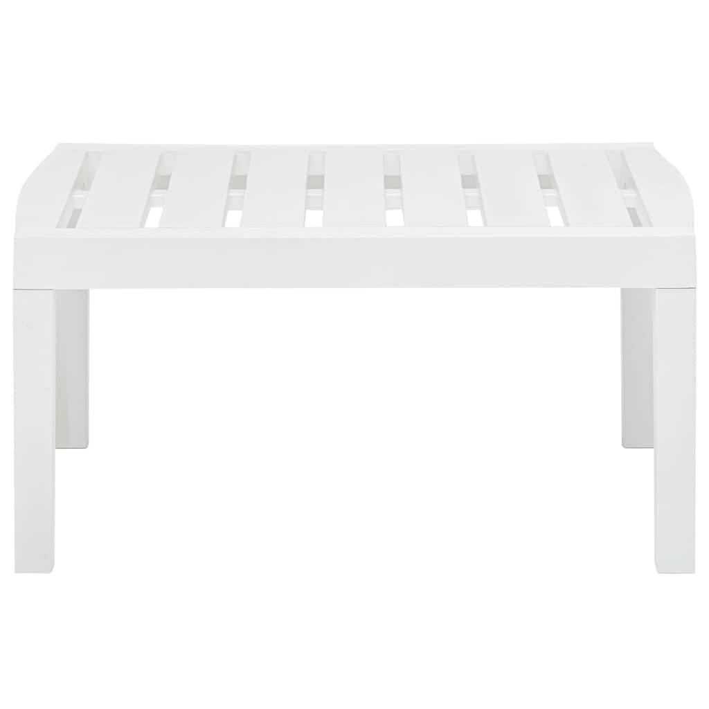 Table Basse de Jardin Blanche 78x55 cm, Parfaite pour Compléter un Salon d'Extérieur – ComfortXL Outdoor Living - Image 2