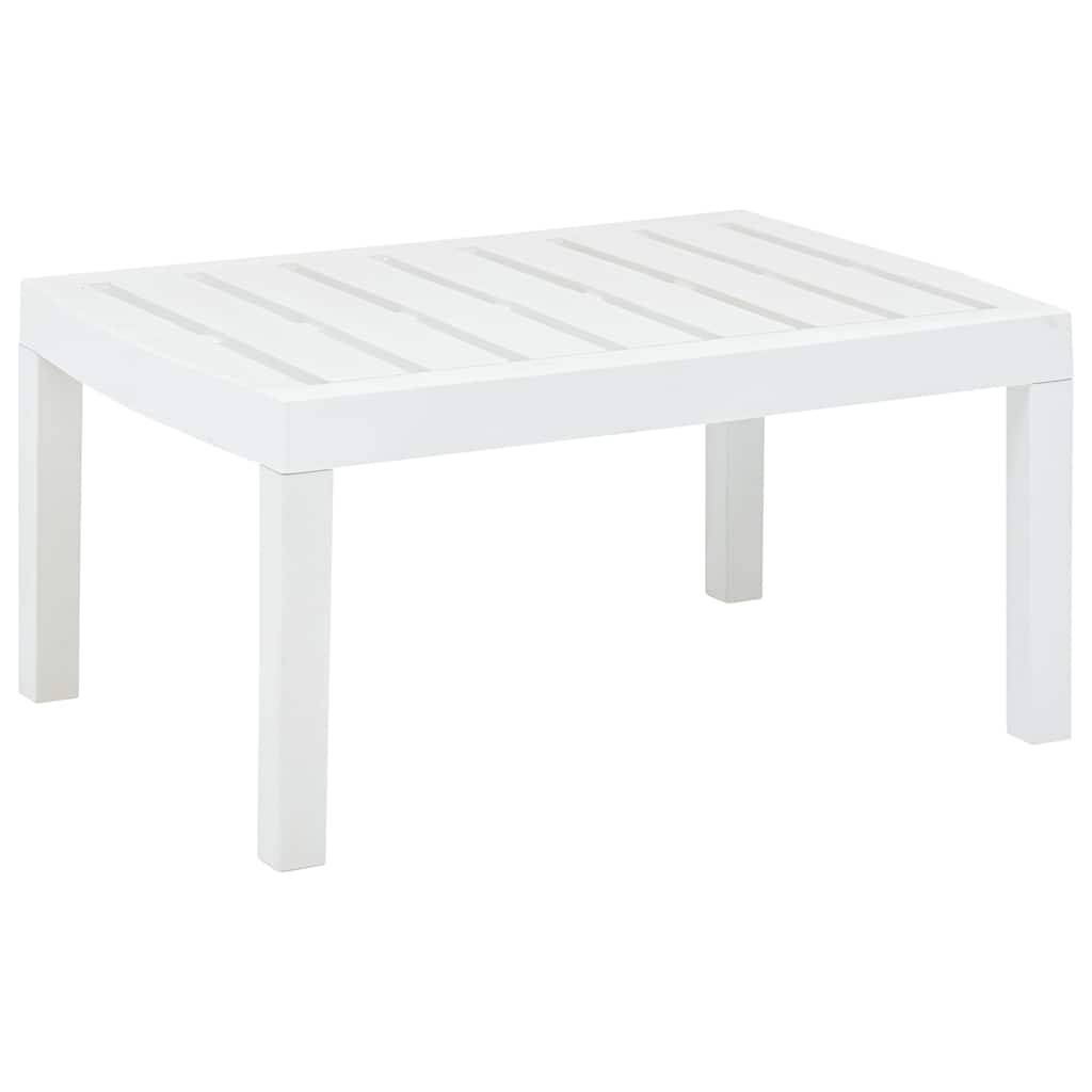 Table Basse de Jardin Blanche 78x55 cm, Parfaite pour Compléter un Salon d'Extérieur – ComfortXL Outdoor Living - Image 1