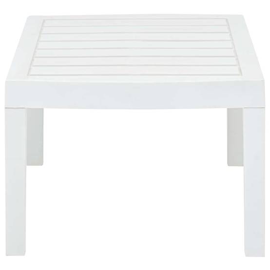 Table Basse de Jardin Blanche 78x55 cm, Parfaite pour Compléter un Salon d'Extérieur – ComfortXL Outdoor Living - Image 3