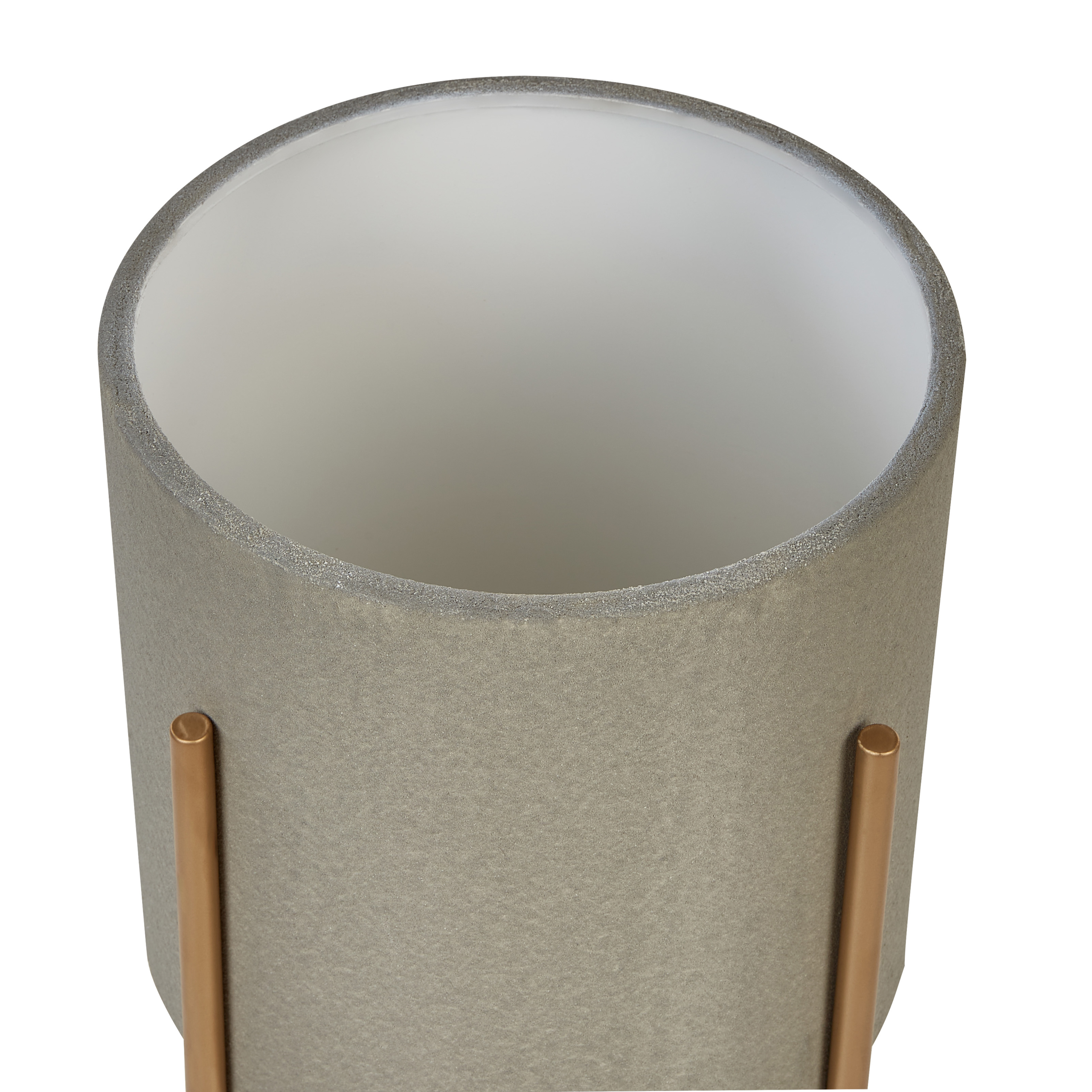Cache-pot d'intérieur Métal Gris HYBRIDUM - Beliani - Image 4