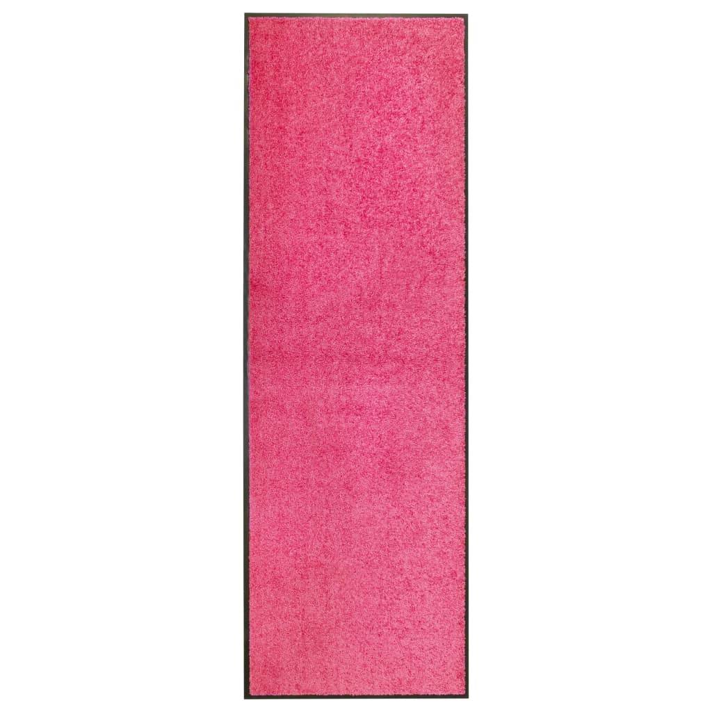 Long Paillasson Rose Lavable Polyamide Anti-salissures pour Couloir d'Entrée 60x180 cm – ComfortXL Outdoor Living - Image 1