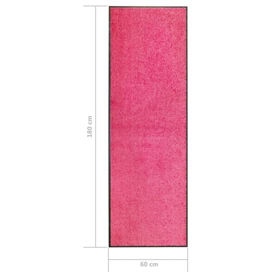 Long Paillasson Rose Lavable Polyamide Anti-salissures pour Couloir d'Entrée 60x180 cm – ComfortXL Outdoor Living - Image 6
