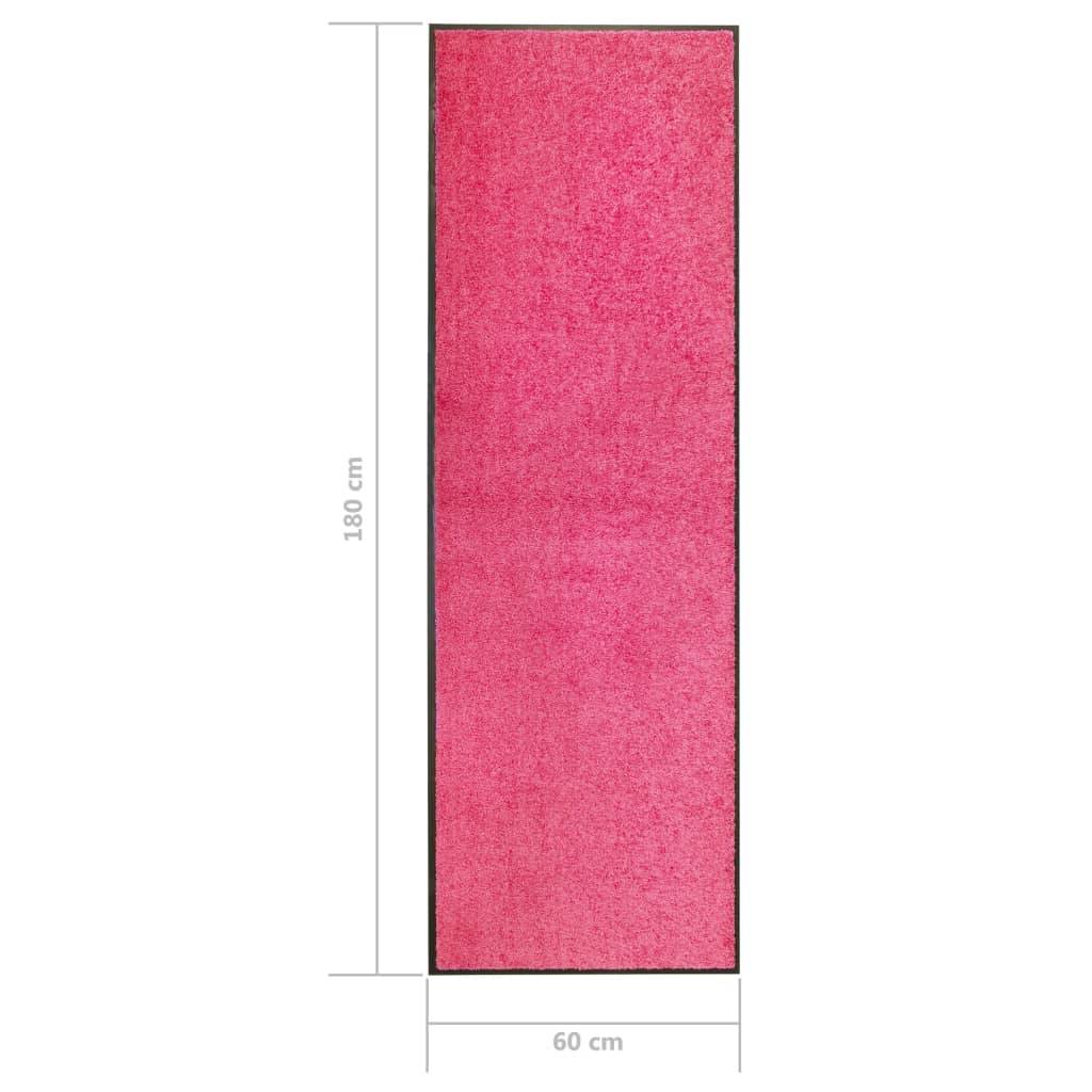 Long Paillasson Rose Lavable Polyamide Anti-salissures pour Couloir d'Entrée 60x180 cm – ComfortXL Outdoor Living - Image 6
