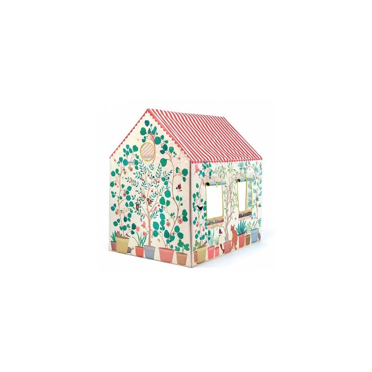Tente De Jeu Intérieur Small Foot – Moderne, Spacieuse, En Bois Et Tissu – Fenêtre Latérale, Rideau Enroulable – Dès 2 Ans