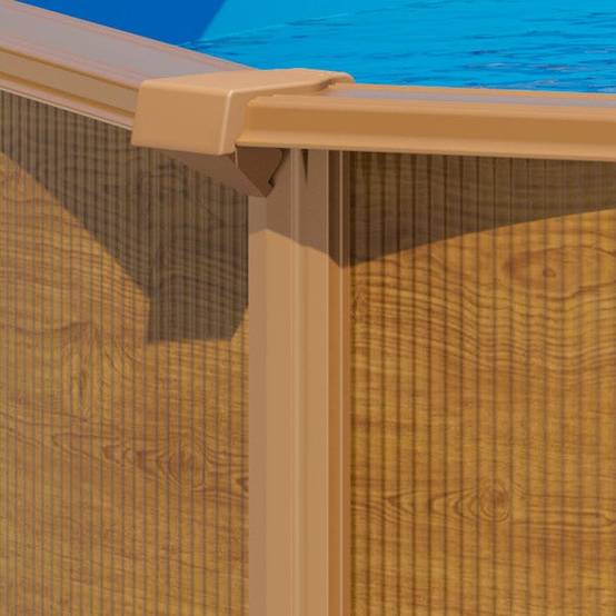 Piscine hors sol acier ronde Ø 3,65 x 1,20 m aspect bois CANYON - Image 4