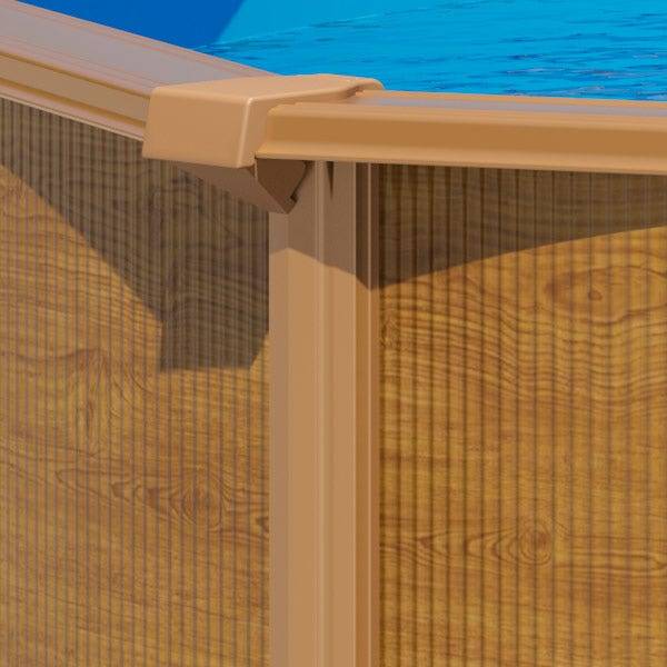Piscine hors sol acier ronde Ø 3,65 x 1,20 m aspect bois CANYON - Image 4