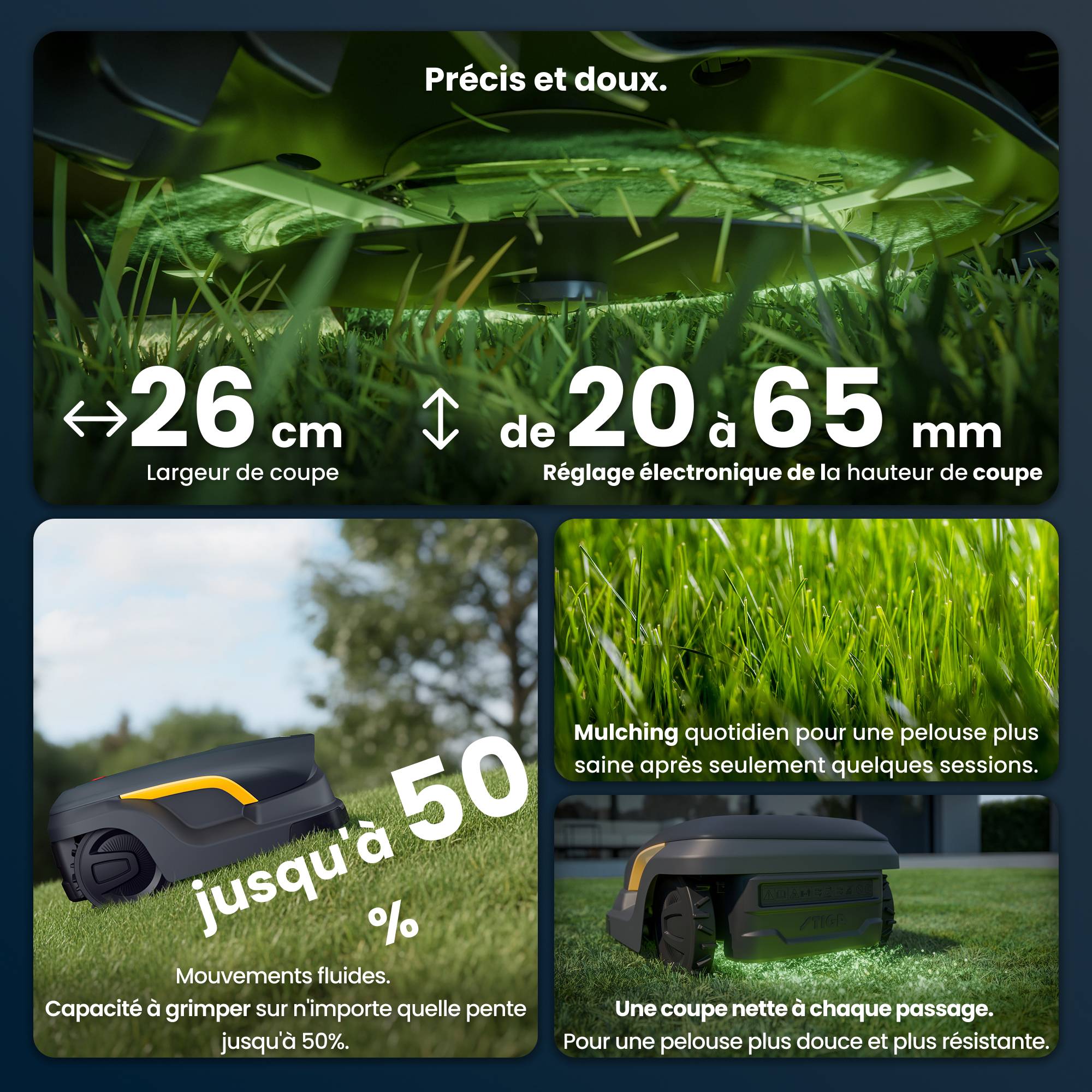 Stiga - Robot Tondeuse A 50v, 25.2 V, 26 cm, GPS-RTK, Caméra IA, jusqu'à 5 000 m² - STIGA - Image 3