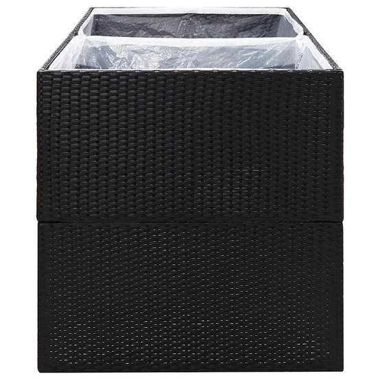 Vidaxl - Jardinière Noir 157x80x80 cm Résine tressée vidaXL 319174 - Image 6
