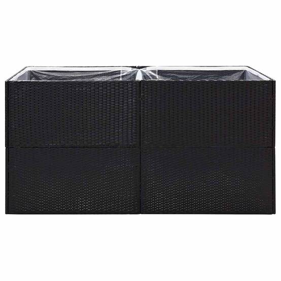 Vidaxl - Jardinière Noir 157x80x80 cm Résine tressée vidaXL 319174 - Image 5