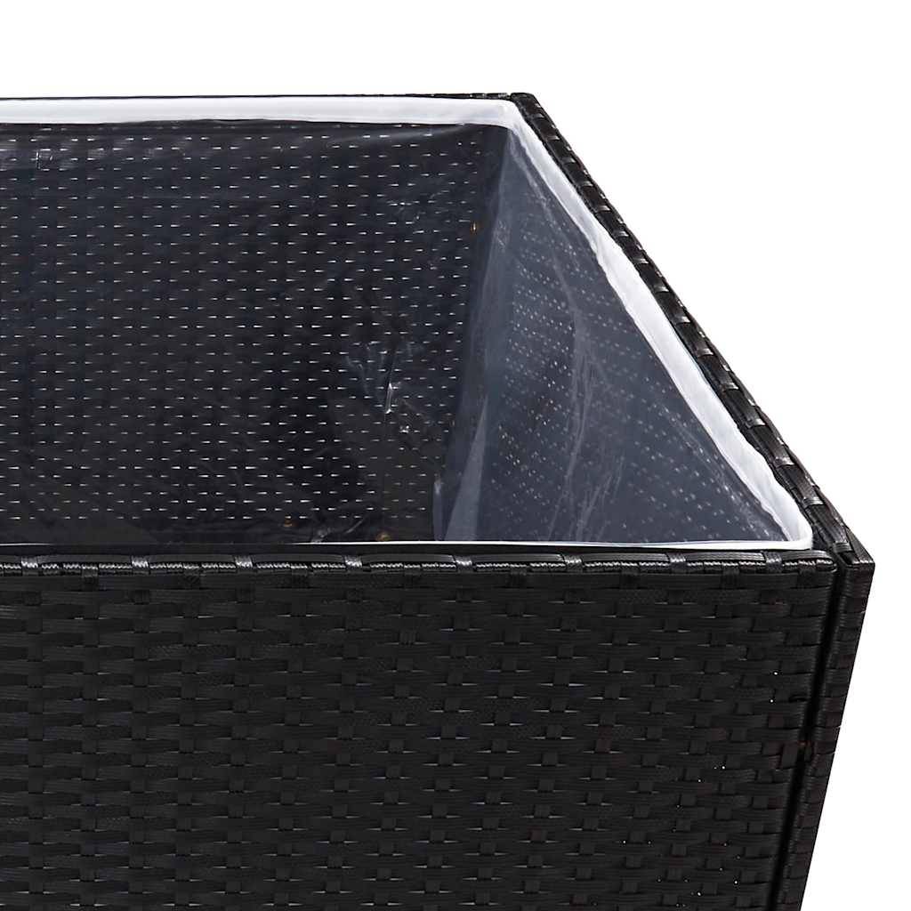 Vidaxl - Jardinière Noir 157x80x80 cm Résine tressée vidaXL 319174 - Image 4