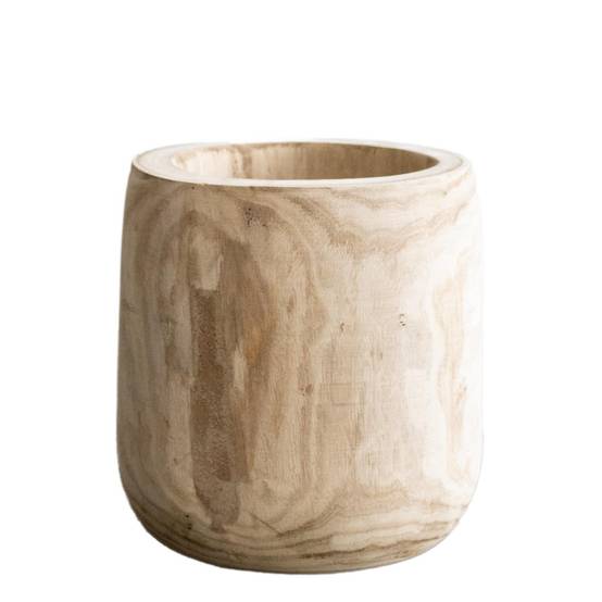 Cache-pot bois 29 cm- La Green Touch - Image 1