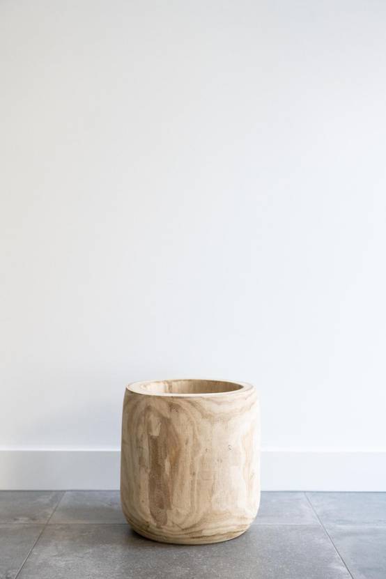 Cache-pot bois 29 cm- La Green Touch - Image 4
