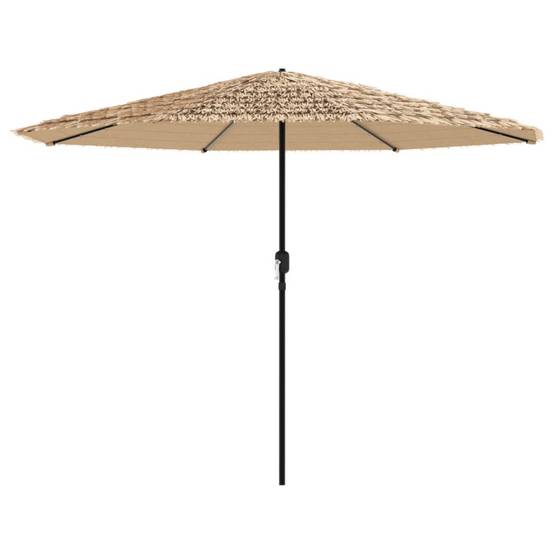 Parasol de jardin avec LED en polyester et acier marron 324 x 324 x 247 cm - PANGIVO - Image 3