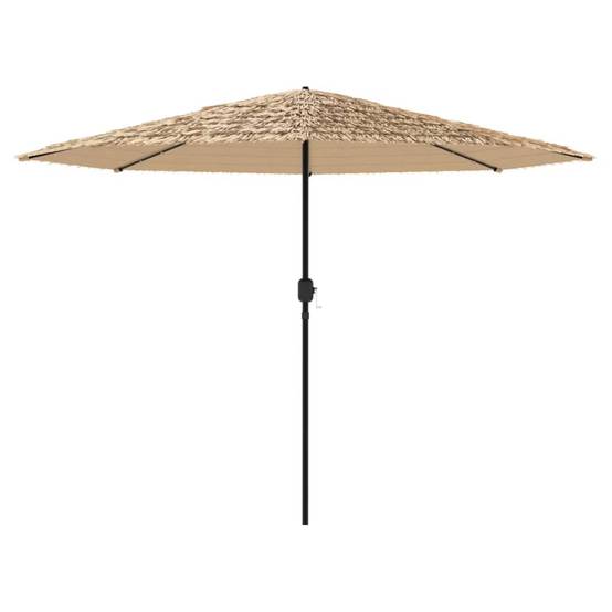Parasol de jardin avec LED en polyester et acier marron 324 x 324 x 247 cm - PANGIVO - Image 4