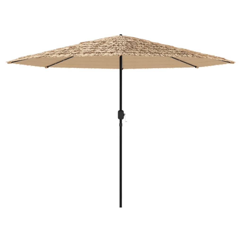 Parasol de jardin avec LED en polyester et acier marron 324 x 324 x 247 cm - PANGIVO - Image 4