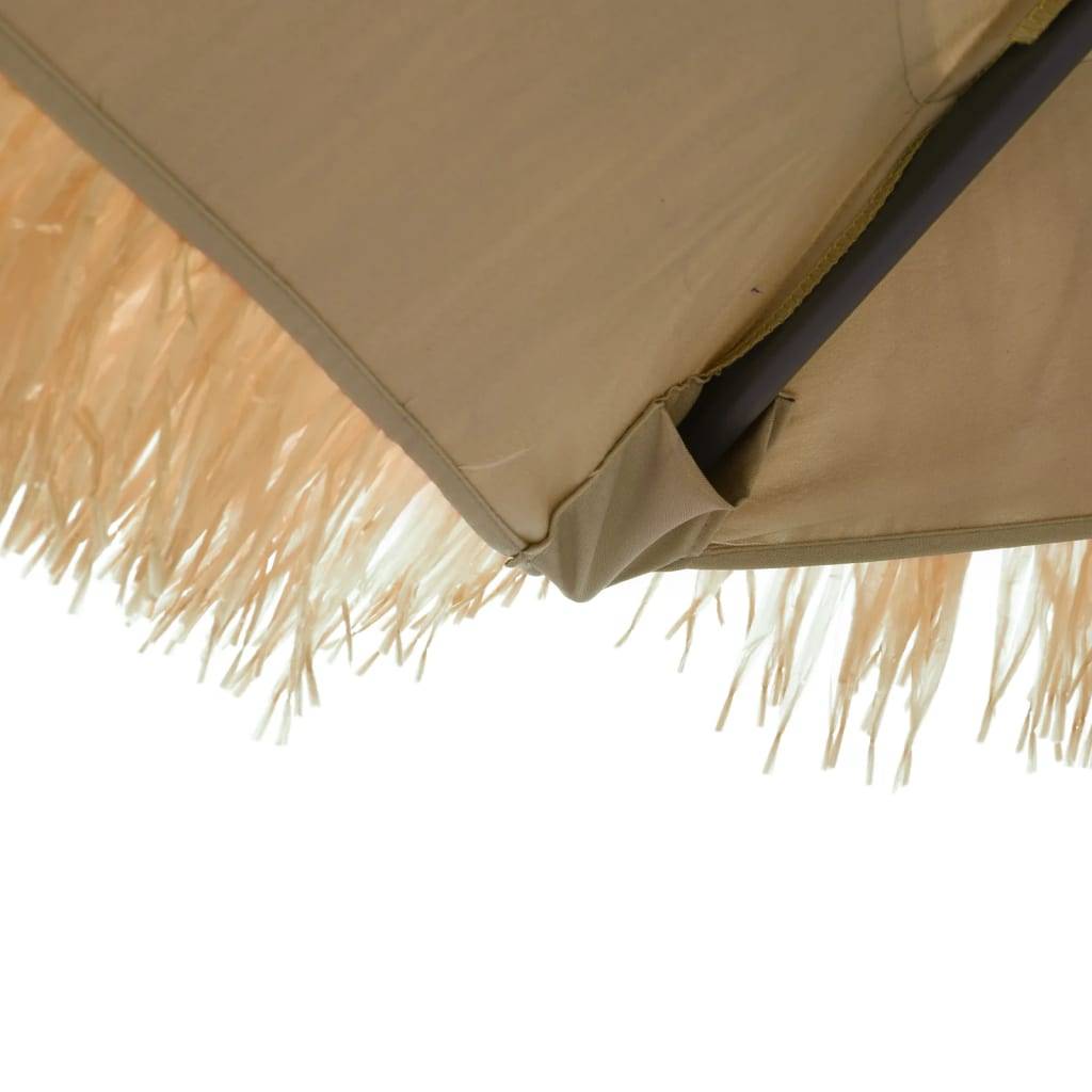 Parasol de jardin avec LED en polyester et acier marron 324 x 324 x 247 cm - PANGIVO - Image 6