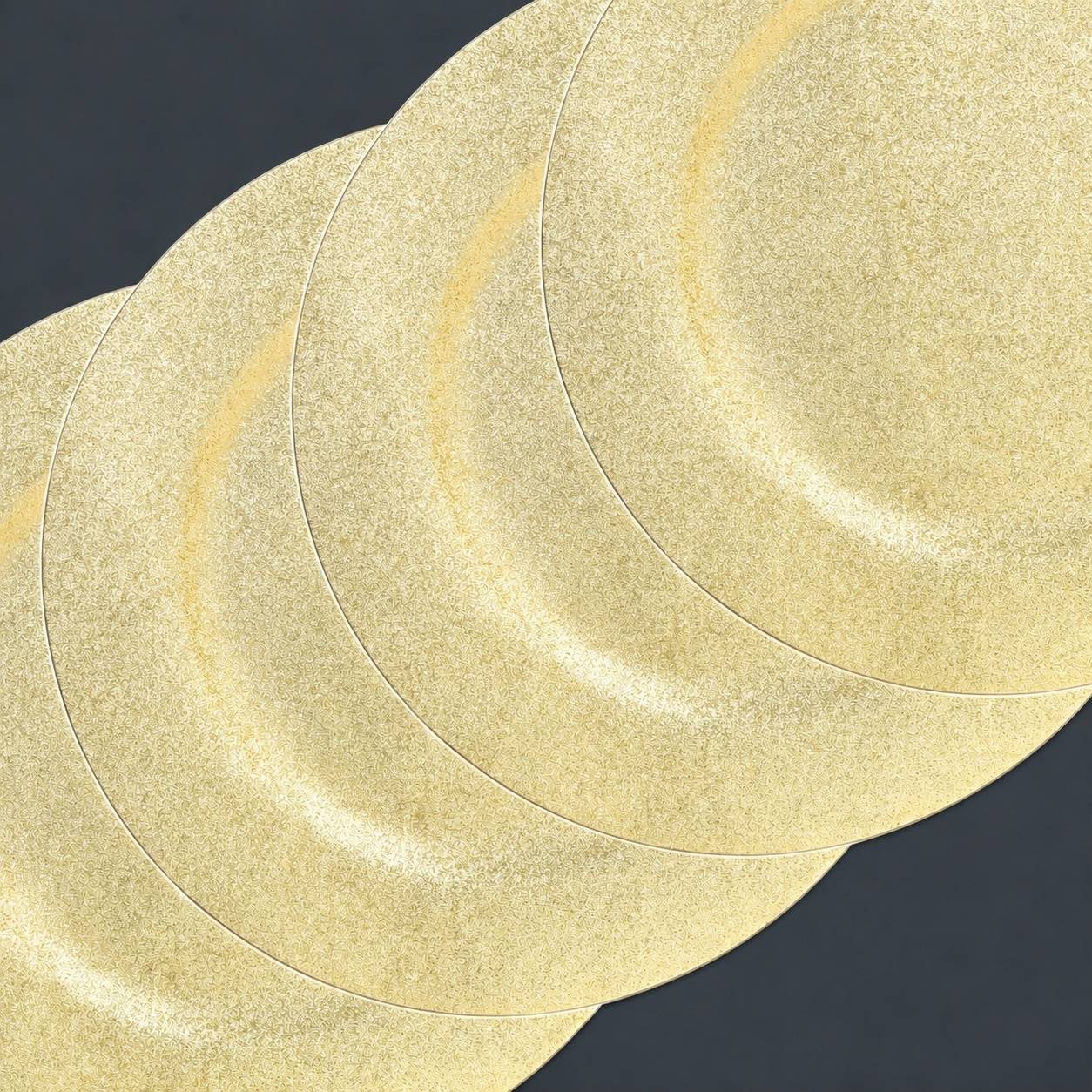 Assiettes de Présentation Lustrées en Plastique Champagne - Image 4