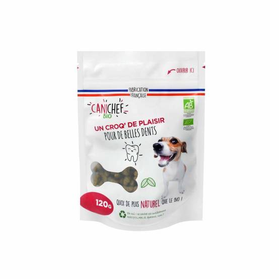Canichef - FRIANDISE BIO CHIEN HYGIENE BUCCO DENTAIRE - CANICHEF 120 g