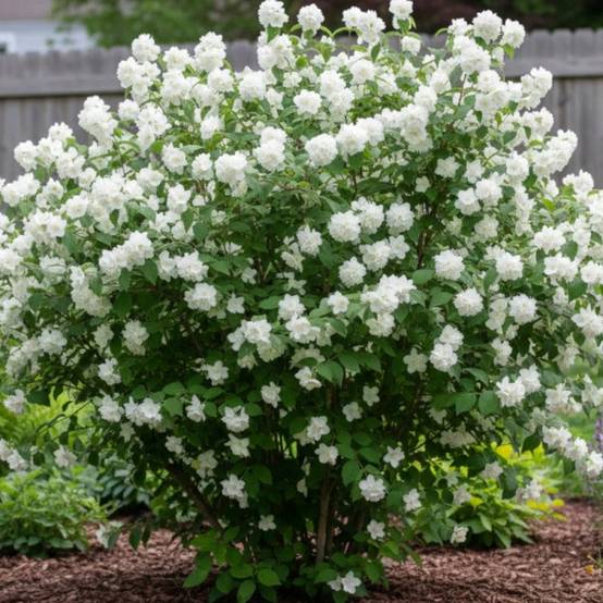 Seringat des jardins Minnesota Snowflake, Philadelphus à fleurs Blanche/ - feuillage Caduc - Pot de 4L - 40/60 cm - Image 9