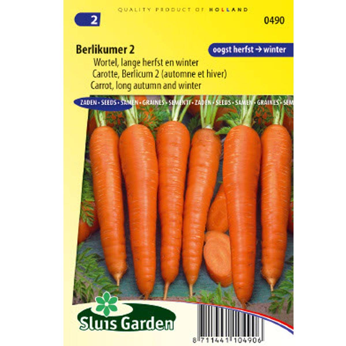 Carotte Berlicum 2 le sachet de 3600 graines environ (5g)