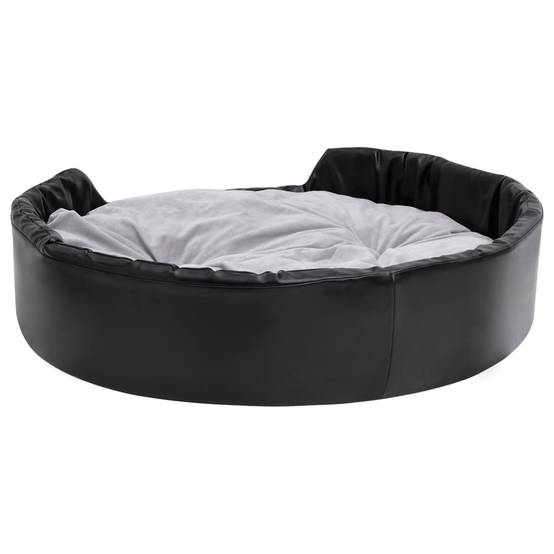 Vidaxl - Lit chiens Noir et gris 99x89x21 cm Peluche et similicuir vidaXL 171256 - Imagen 5