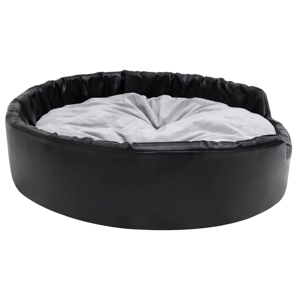 Vidaxl - Lit chiens Noir et gris 99x89x21 cm Peluche et similicuir vidaXL 171256 - Imagen 6