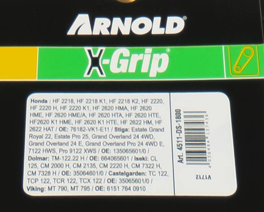 Arnold - Courroie dentée trapézoïdale X-Grip de type 25DS8M1800 Arnold - Imagen 3
