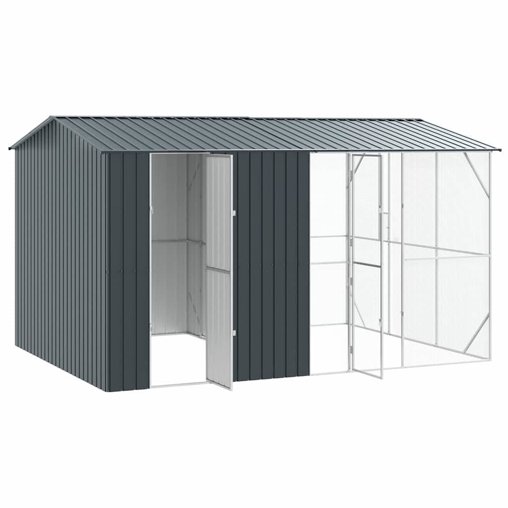 Volière XXL Acier Galvanisé Design 430x310cm Anthracite - ComfortXL Outdoor Living - Image 4