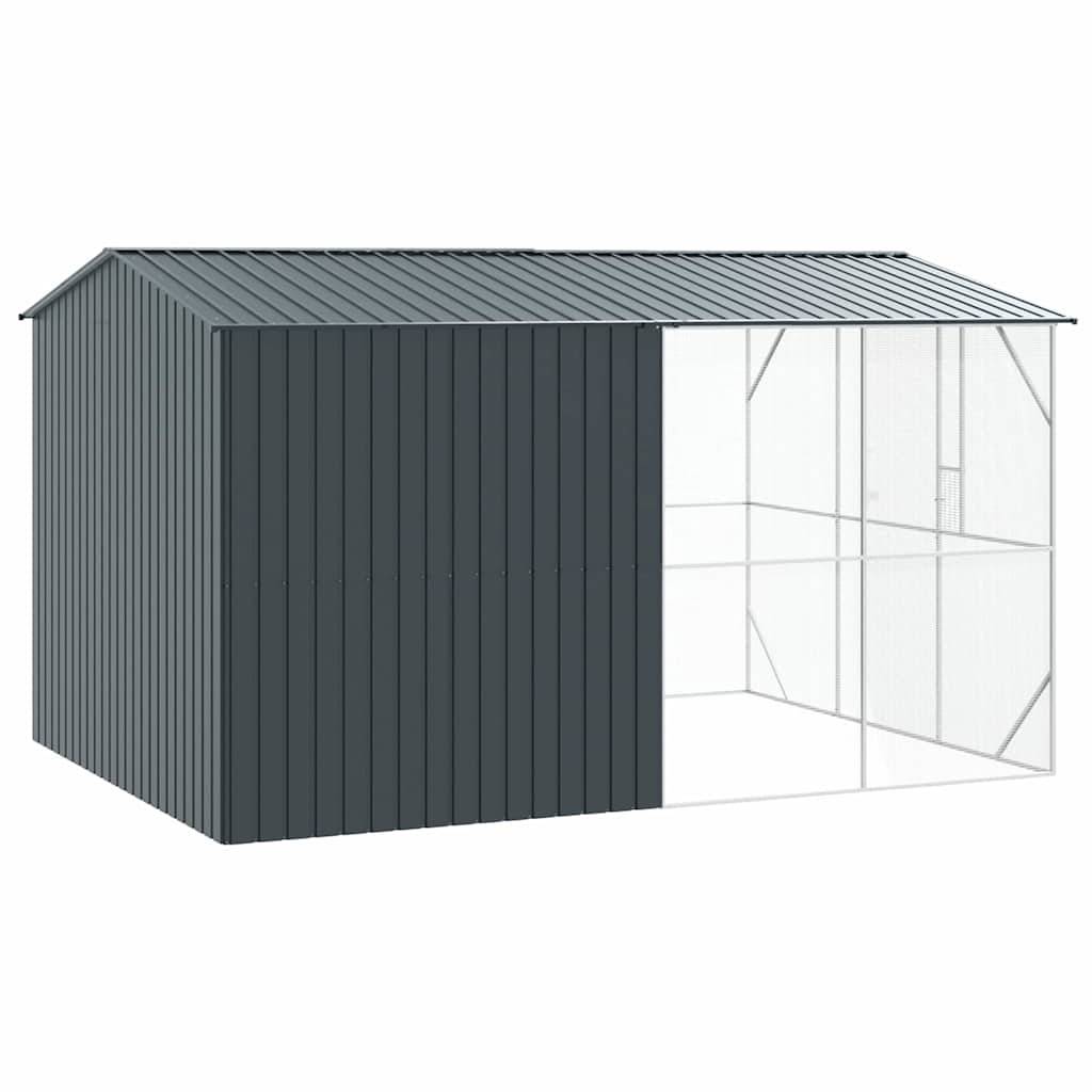 Volière XXL Acier Galvanisé Design 430x310cm Anthracite - ComfortXL Outdoor Living - Image 5