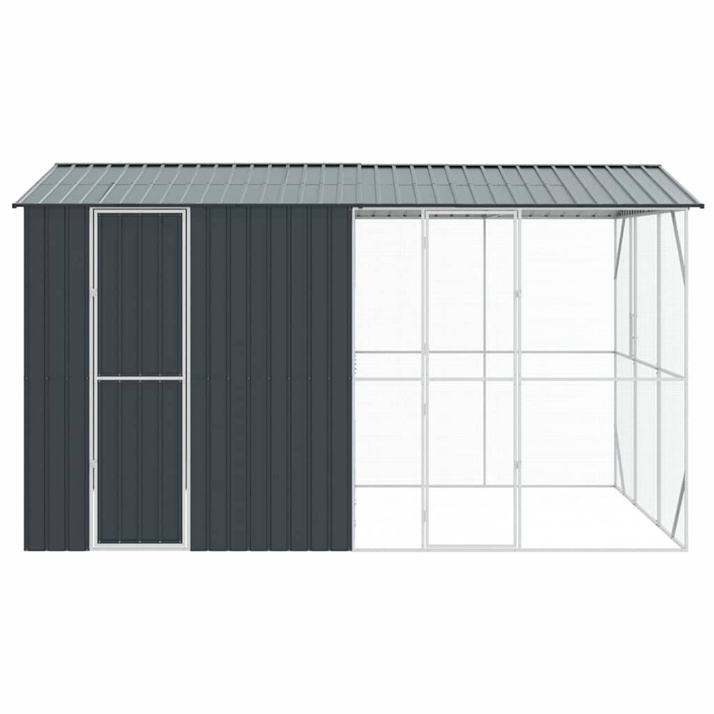 Volière XXL Acier Galvanisé Design 430x310cm Anthracite - ComfortXL Outdoor Living - Image 6