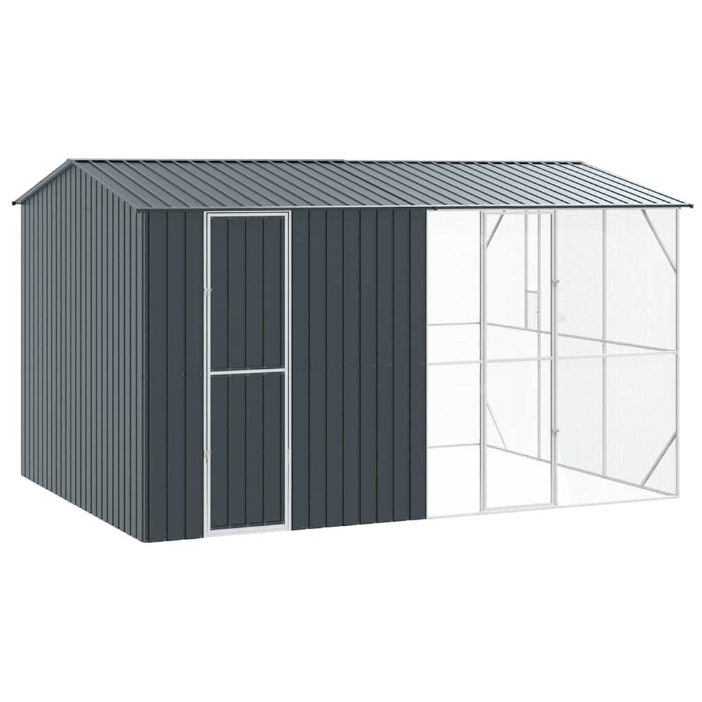 Volière XXL Acier Galvanisé Design 430x310cm Anthracite - ComfortXL Outdoor Living - Image 2