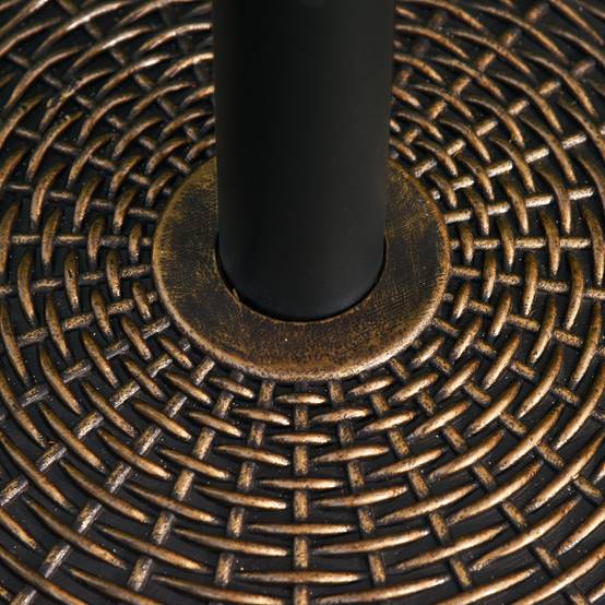 Pied de parasol effet rotin pour terrasse maintien stable 25kg Ø53cm bronze antique - ComfortXL Outdoor Living - Image 7