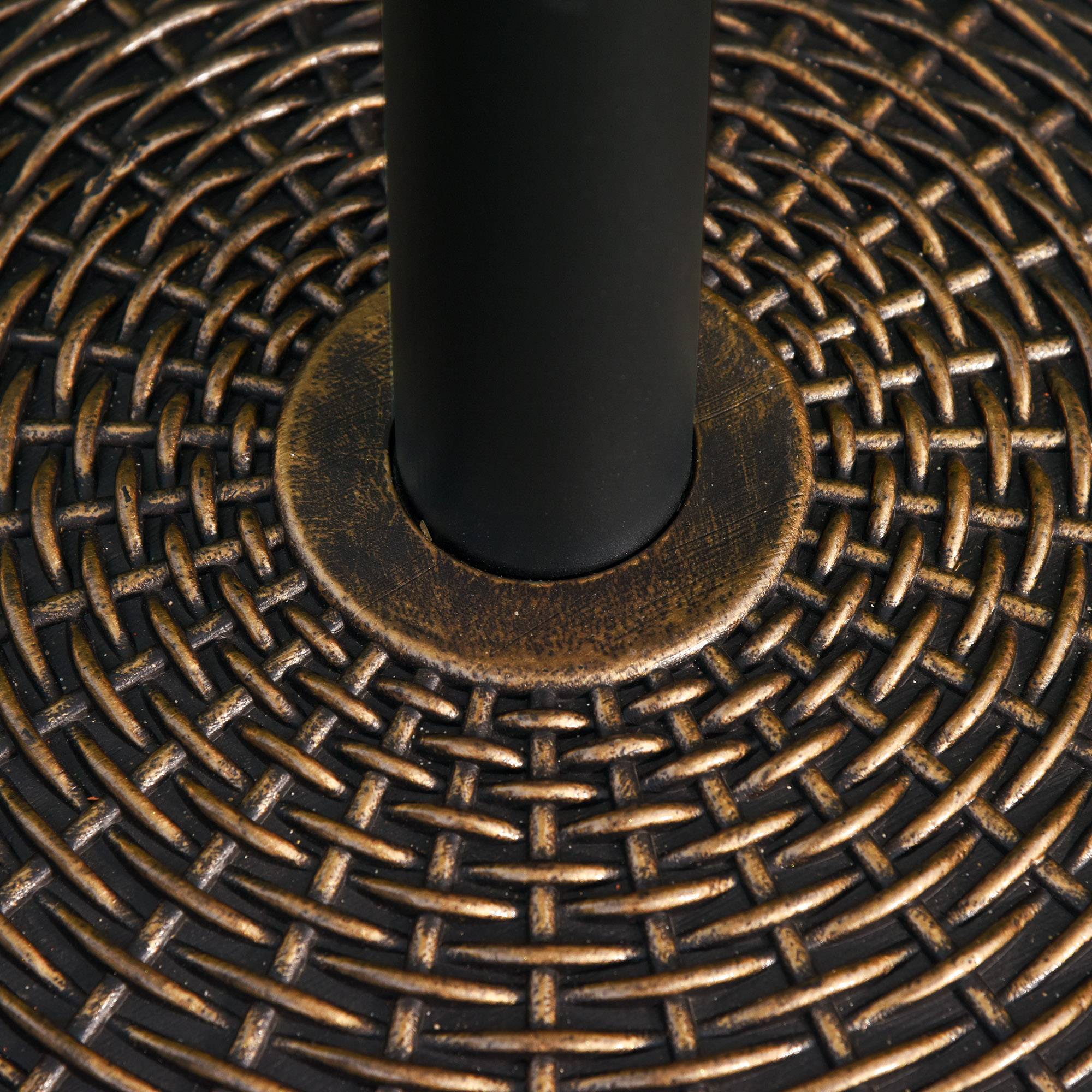 Pied de parasol effet rotin pour terrasse maintien stable 25kg Ø53cm bronze antique - ComfortXL Outdoor Living - Image 7