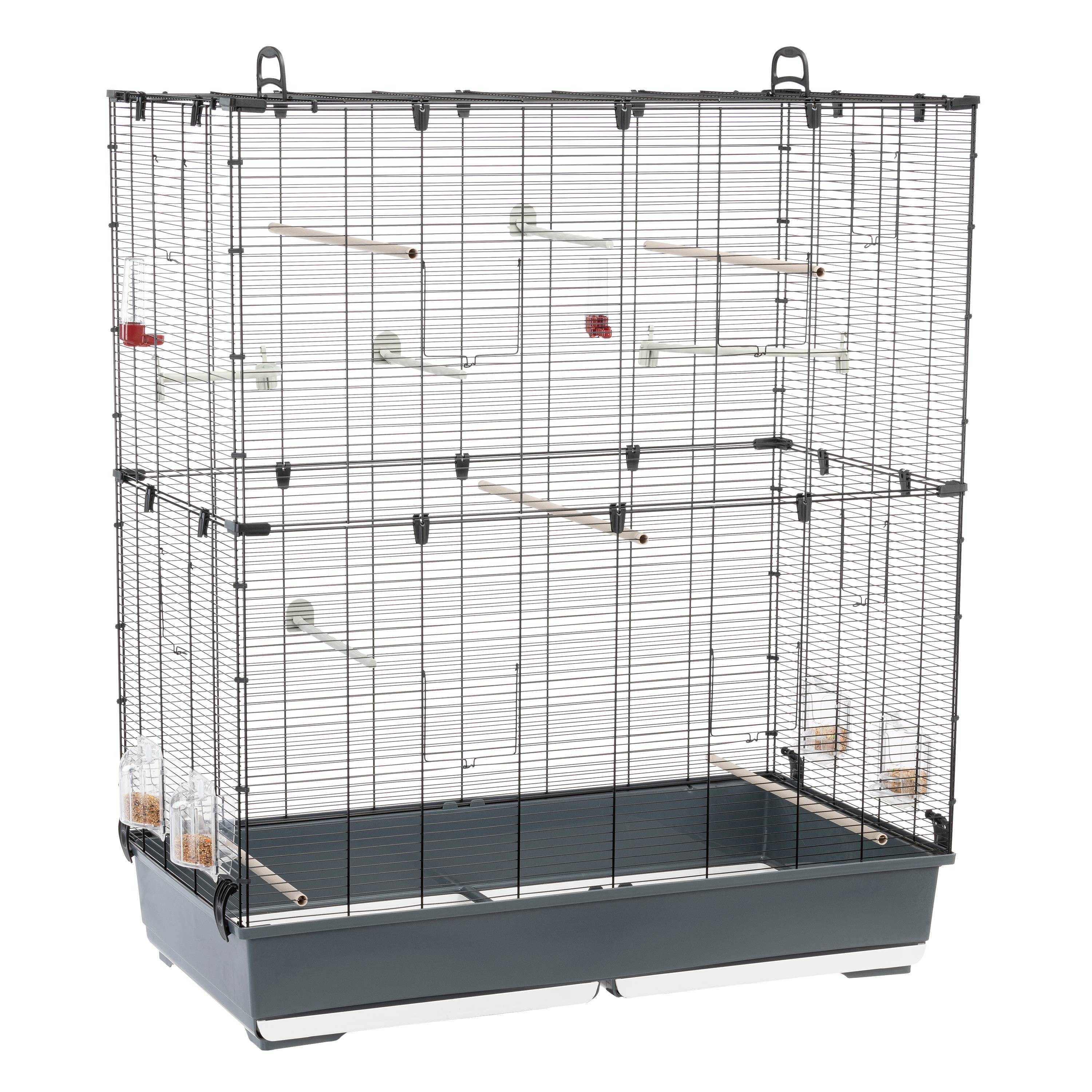 Ferplast - Ferplast Cage Oiseaux PLANETA, Volière, Perruche, Canari, Petits Oiseaux, avec Mangeoire et Accessoires, Support à Roulettes - Imagen 9