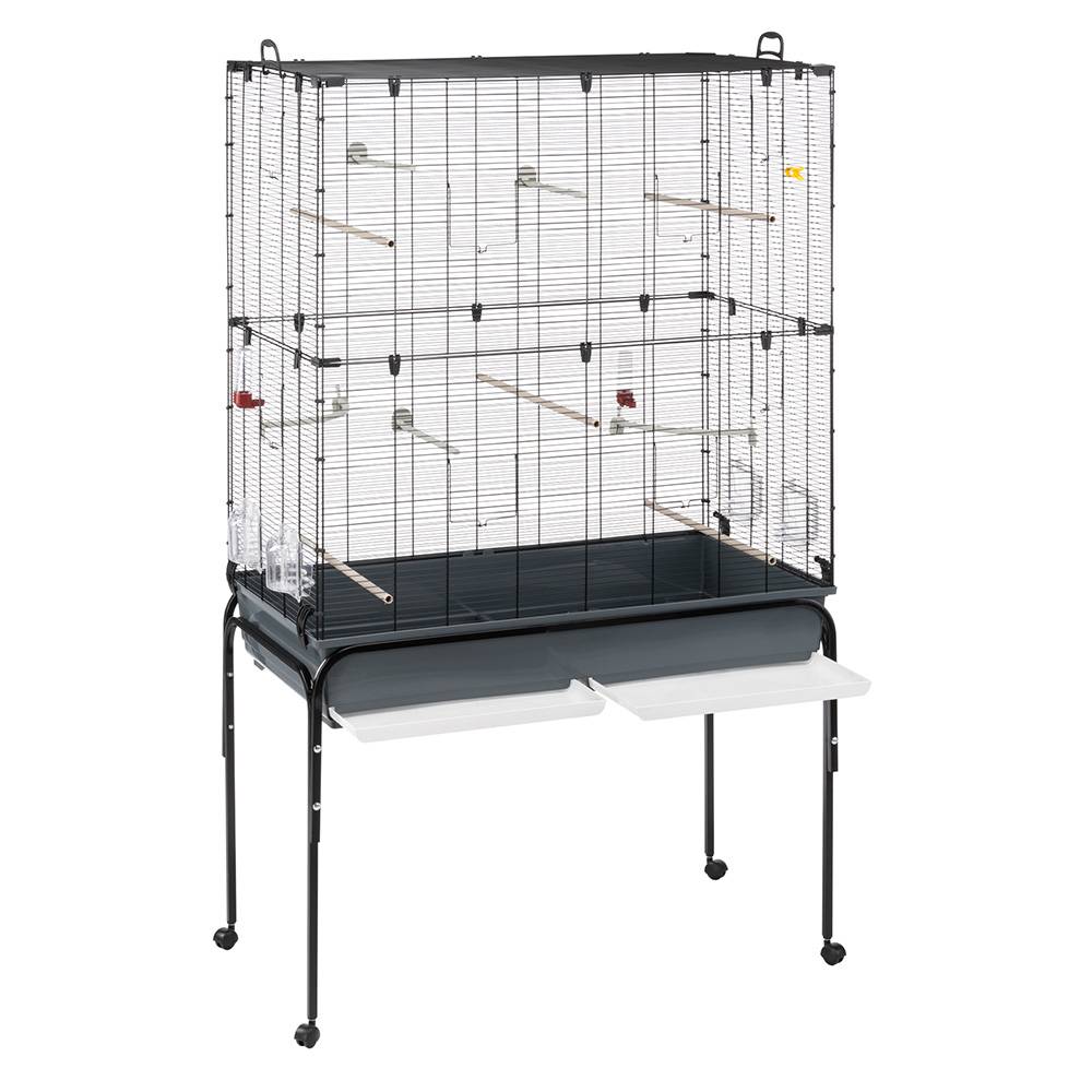 Ferplast - Ferplast Cage Oiseaux PLANETA, Volière, Perruche, Canari, Petits Oiseaux, avec Mangeoire et Accessoires, Support à Roulettes - Image 3