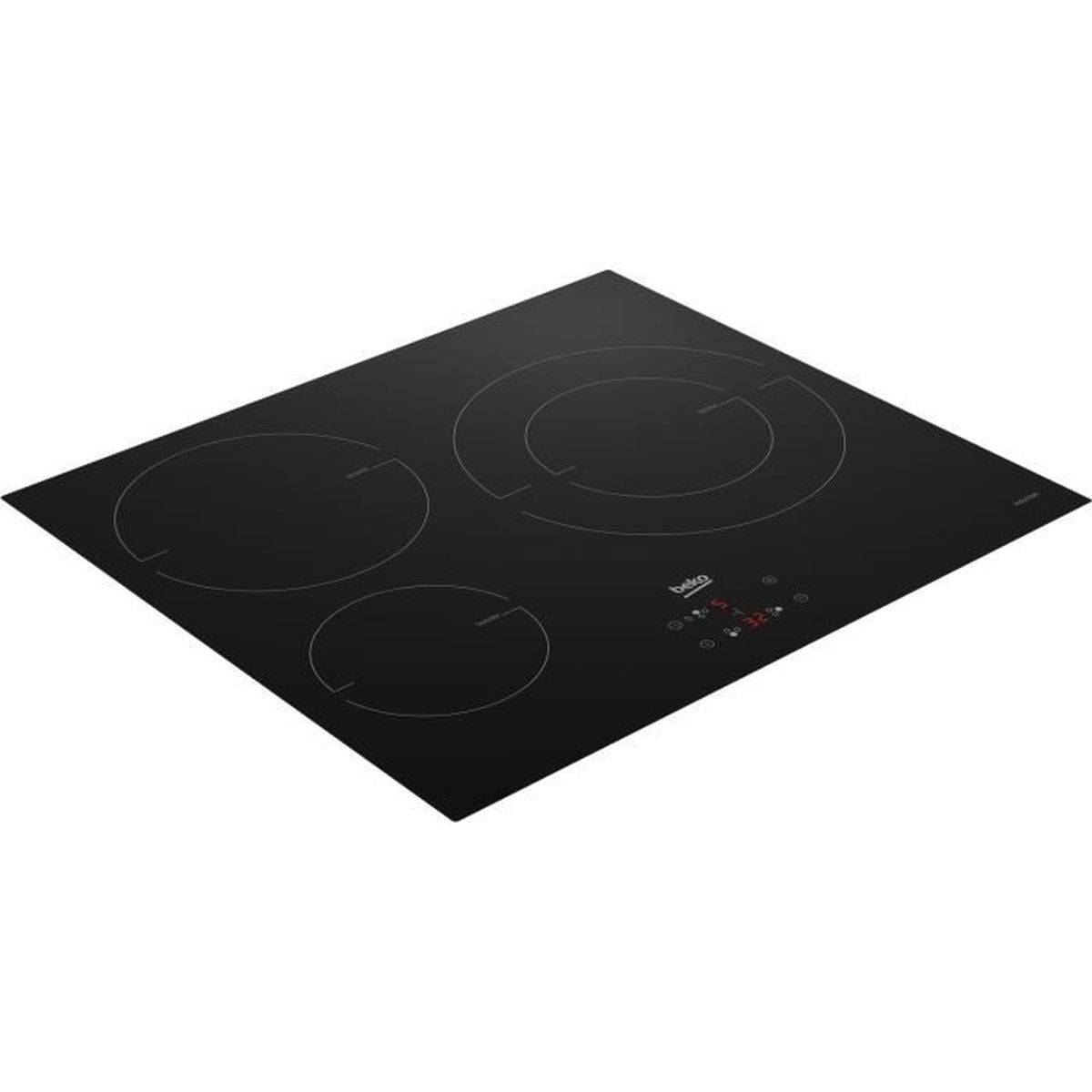 Beko - Table de cuissson à induction 60cm 3 feux 7200w noir HII63405MT Beko - Image 2