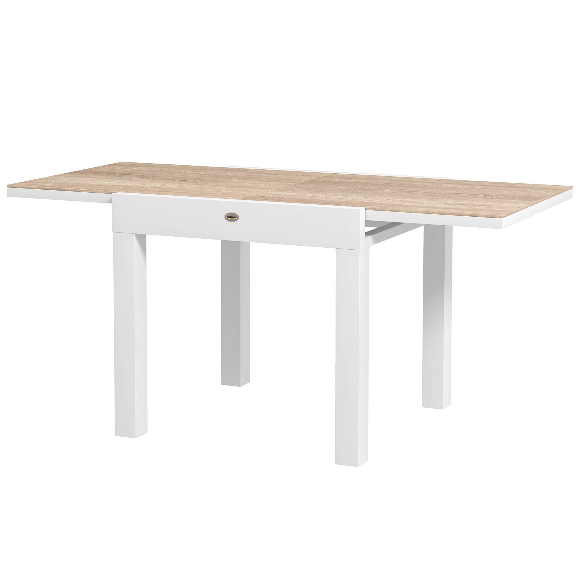 Table à manger de jardin extensible aluminium 6 personnes plateau 160x80cm gris - ComfortXL Outdoor Living - Image 2