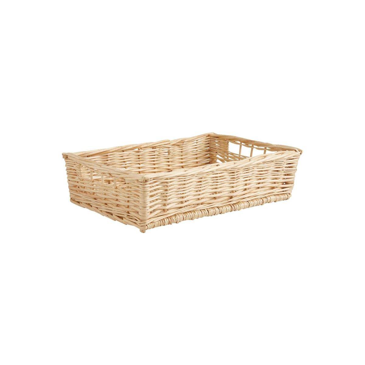 Aubry Gaspard - Manne en osier naturel avec passe-main Panier 50 x 34 cm Panier 50 x 34 cm - Imagen 1