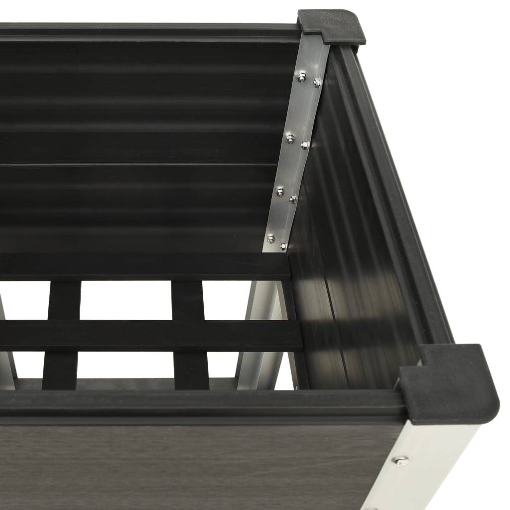 ComfortXL - Carré potager sur pieds WPC avec étagère jardin gris 50x50x90 cm – ComfortXL Outdoor Living - Image 3