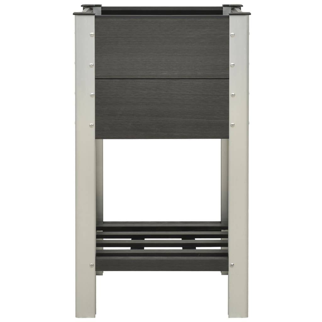 ComfortXL - Carré potager sur pieds WPC avec étagère jardin gris 50x50x90 cm – ComfortXL Outdoor Living - Image 2