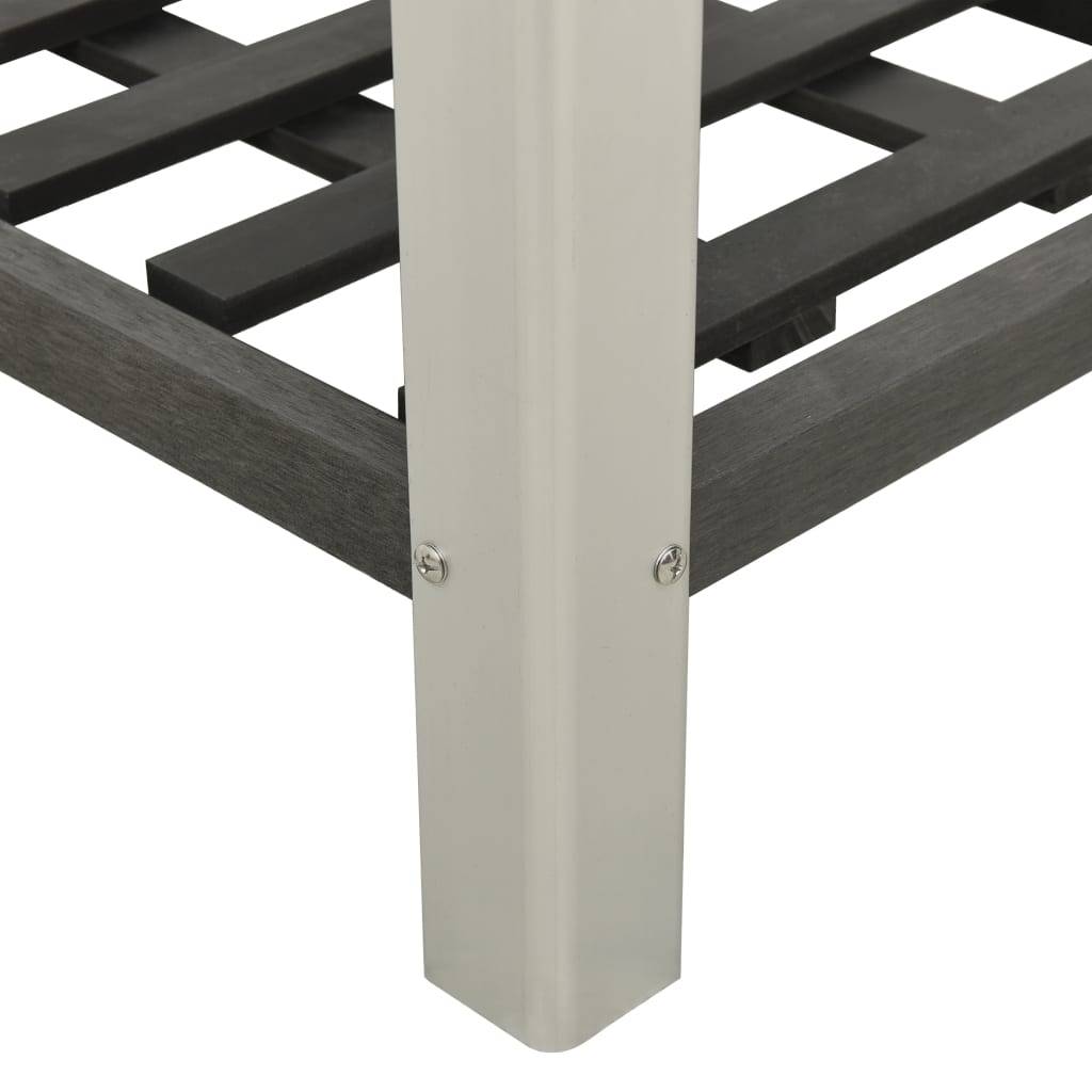 ComfortXL - Carré potager sur pieds WPC avec étagère jardin gris 50x50x90 cm – ComfortXL Outdoor Living - Image 4